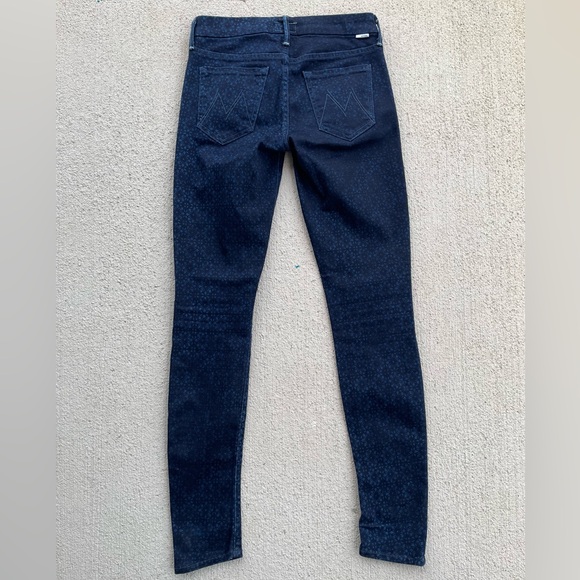 MOTHER Denim - MOTHER The Looker Skinny Jeans Size 25 Blue Floral Print Made in USA boho